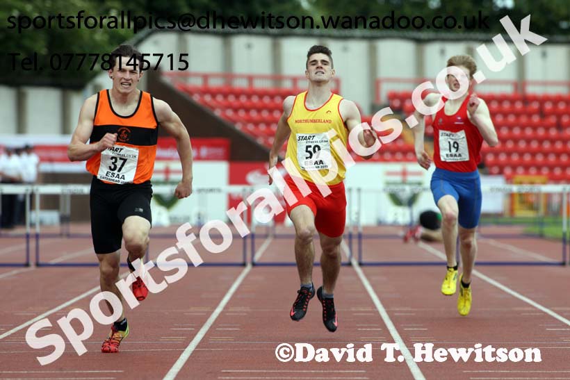 Senior boys 400 metres hurdles, 2015 English Schools, Gateshead. Photo: David T. Hewitson/Sports for All Pics